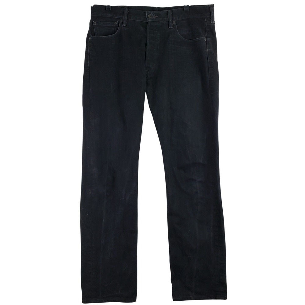 Levi's 501 Original Fit Jeans Mens 34x32 (fits 34x31) Black Straight Leg Denim